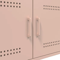 Tavolino da Salotto Rosa 68x50x50,5 cm in Acciaio 843031