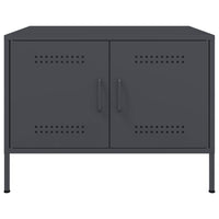 Tavolino da Salotto Antracite 68x50x50,5 cm in Acciaio