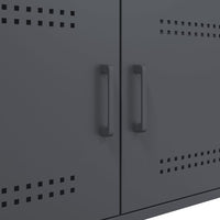 Tavolino da Salotto Antracite 68x50x50,5 cm in Acciaio