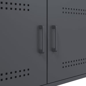 Tavolino da Salotto Antracite 68x50x50,5 cm in Acciaio