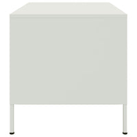 vidaXL Tavolino da Salotto Bianco 68x50x50,5 cm in Acciaio