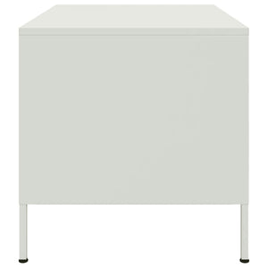vidaXL Tavolino da Salotto Bianco 68x50x50,5 cm in Acciaio