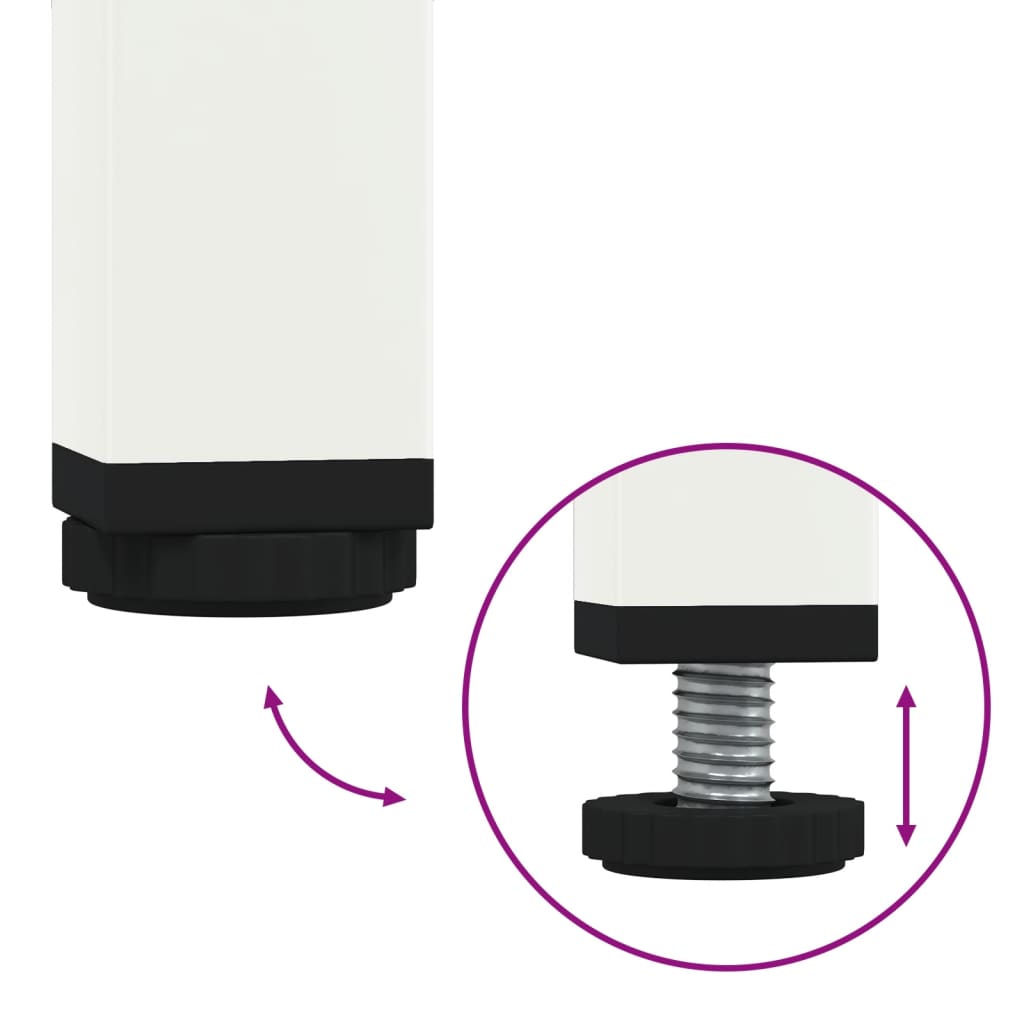 vidaXL Tavolino da Salotto Bianco 68x50x50,5 cm in Acciaio