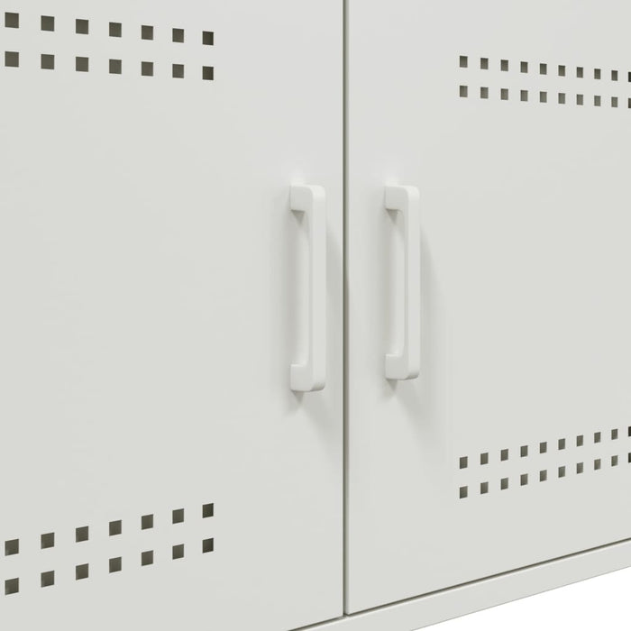 vidaXL Tavolino da Salotto Bianco 68x50x50,5 cm in Acciaio