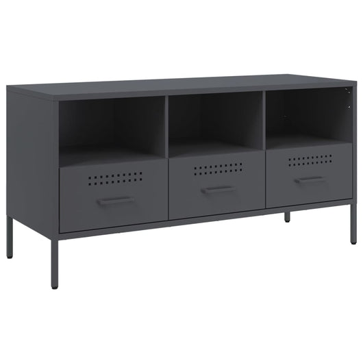 Mobile TV-Credenza TV-Console TV Antracite 100,5x39x50,5 cm in Acciaio 523534
