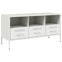 Mobile TV-Credenza TV-Console TV Bianco 100,5x39x50,5 cm in Acciaio 641013