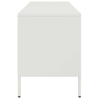 Mobile TV-Credenza TV-Console TV Bianco 100,5x39x50,5 cm in Acciaio 641013