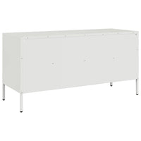 Mobile TV-Credenza TV-Console TV Bianco 100,5x39x50,5 cm in Acciaio 641013