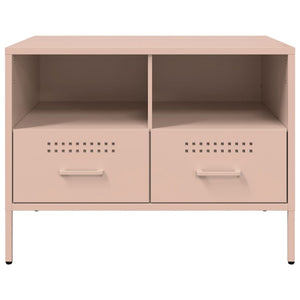 Mobili TV 2pz Rosa 68x39x50,5 cm in Acciaio