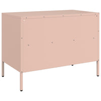 Mobili TV 2pz Rosa 68x39x50,5 cm in Acciaio