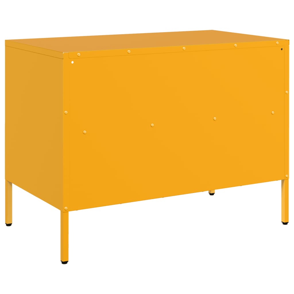 Mobili TV 2 pz Giallo Senape 68x39x50,5 cm in Acciaio 843049