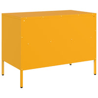 Mobili TV 2 pz Giallo Senape 68x39x50,5 cm in Acciaio 843049