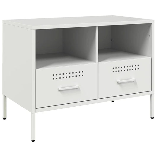 Mobile TV-Credenza TV-Console TV Bianco 68x39x50,5 cm in Acciaio 964459