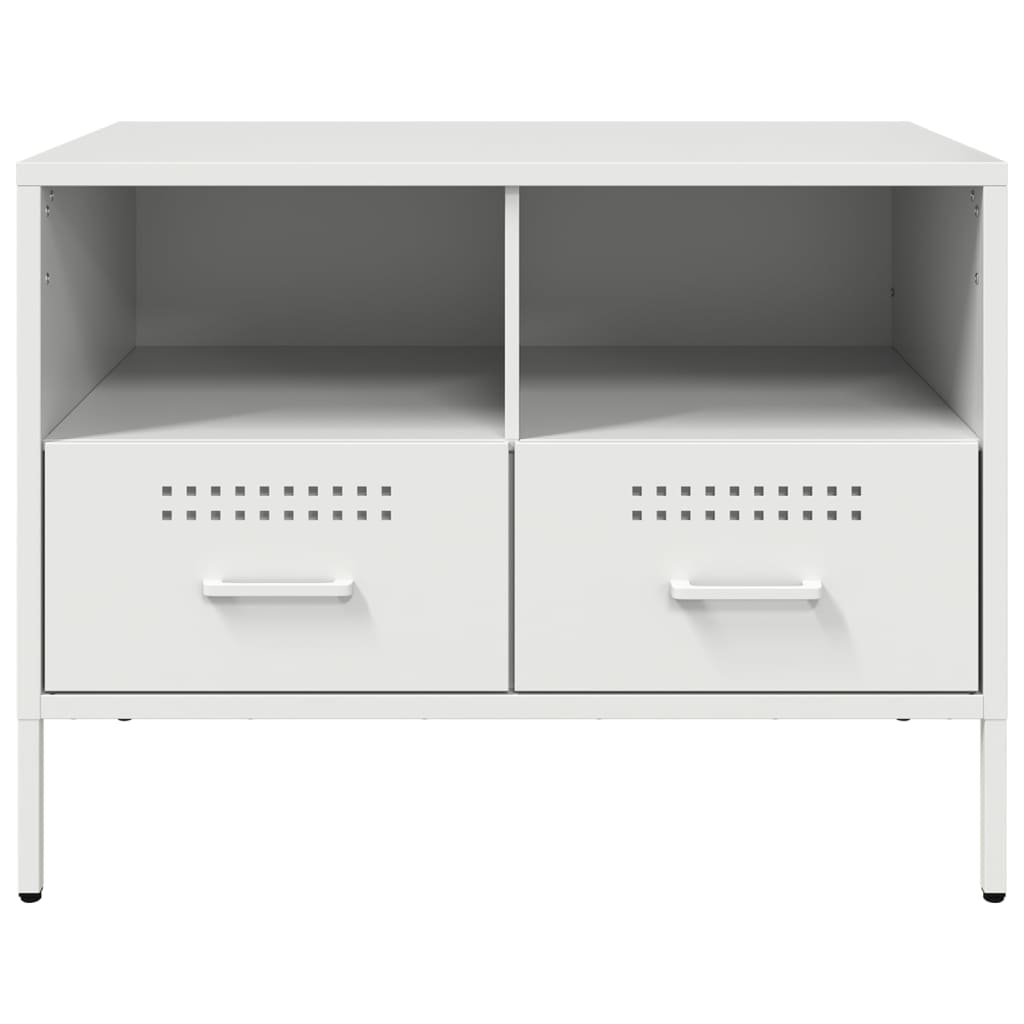 Mobile TV-Credenza TV-Console TV Bianco 68x39x50,5 cm in Acciaio 964459