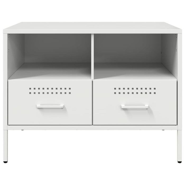 Mobile TV-Credenza TV-Console TV Bianco 68x39x50,5 cm in Acciaio 964459