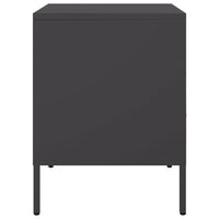 Comodino Nero 36x39x50,5 cm in Acciaio 843054