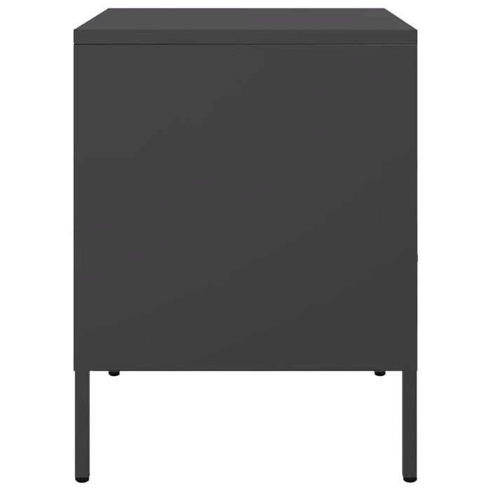 Comodini 2 pz Nero 36x39x50,5 cm in Acciaio 843055