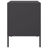 vidaXL Comodini 2 pz Nero 36x39x50,5 cm in Acciaio