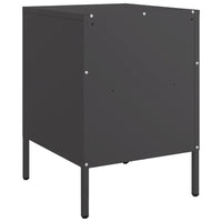 Comodini 2 pz Nero 36x39x50,5 cm in Acciaio 843055