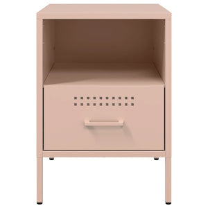 vidaXL Comodino Rosa 36x39x50,5 cm in Acciaio