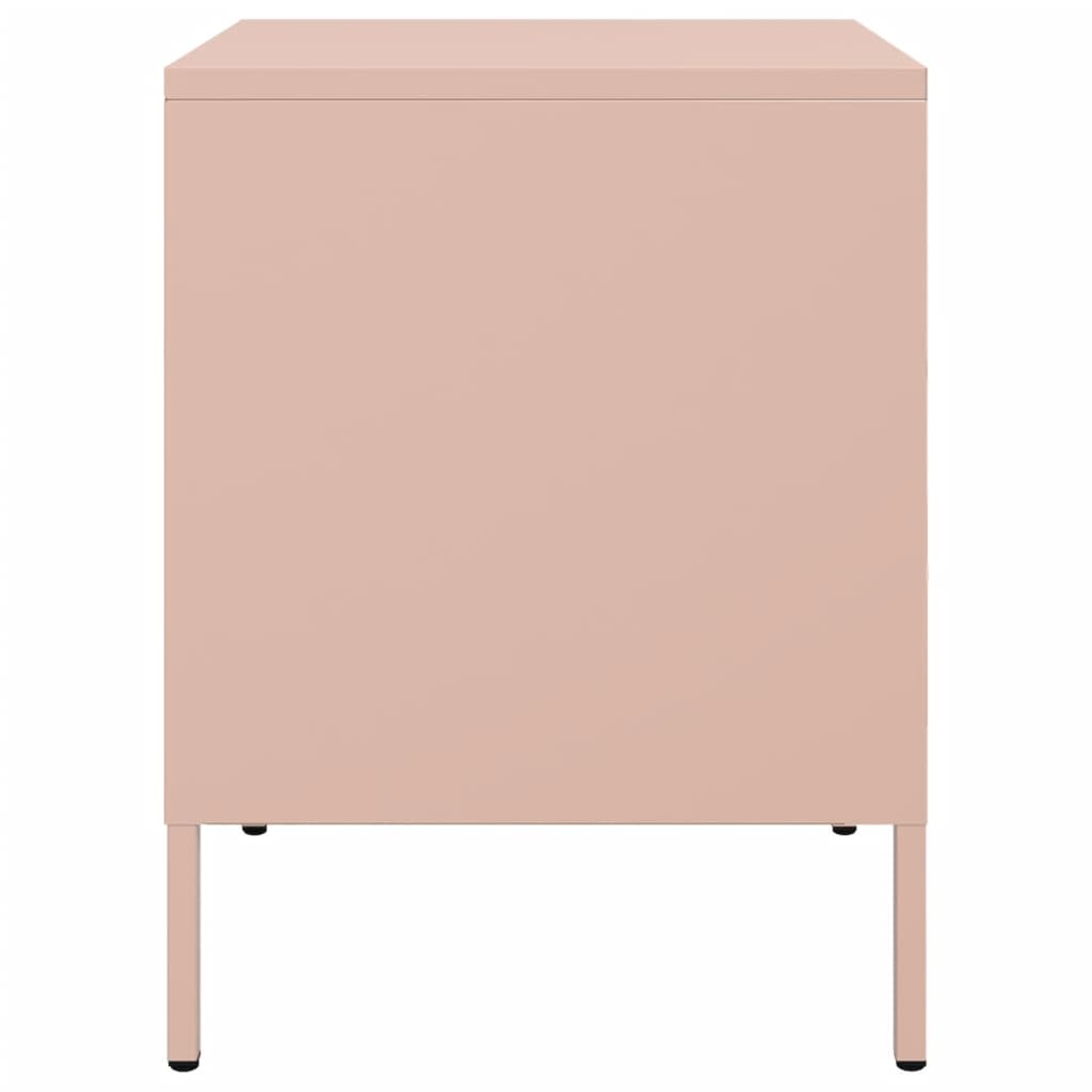 Comodini 2 pz Rosa 36x39x50,5 cm in Acciaio 843057