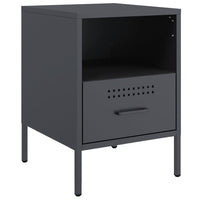 Comodino Antracite 36x39x50,5 cm in Acciaio 843058