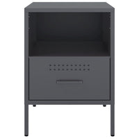 Comodino Antracite 36x39x50,5 cm in Acciaio 843058