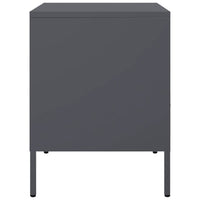 Comodino Antracite 36x39x50,5 cm in Acciaio 843058