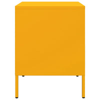 vidaXL Comodini 2 pz Giallo Senape 36x39x50,5 cm in Acciaio