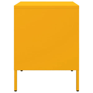vidaXL Comodini 2 pz Giallo Senape 36x39x50,5 cm in Acciaio