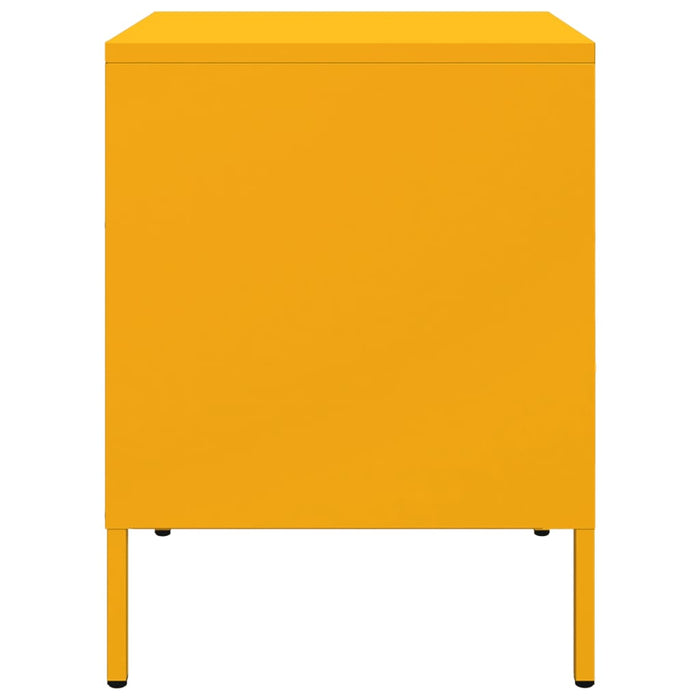 vidaXL Comodini 2 pz Giallo Senape 36x39x50,5 cm in Acciaio