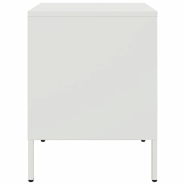 Comodino Bianco 36x39x50,5 cm in Acciaio 843064