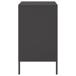Comodino Nero 36x39x68 cm in Acciaio