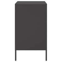 Comodino Nero 36x39x68 cm in Acciaio 843066