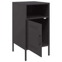 Comodini 2pz Neri 36x39x68 cm in Acciaio Laminato a Freddo 843067