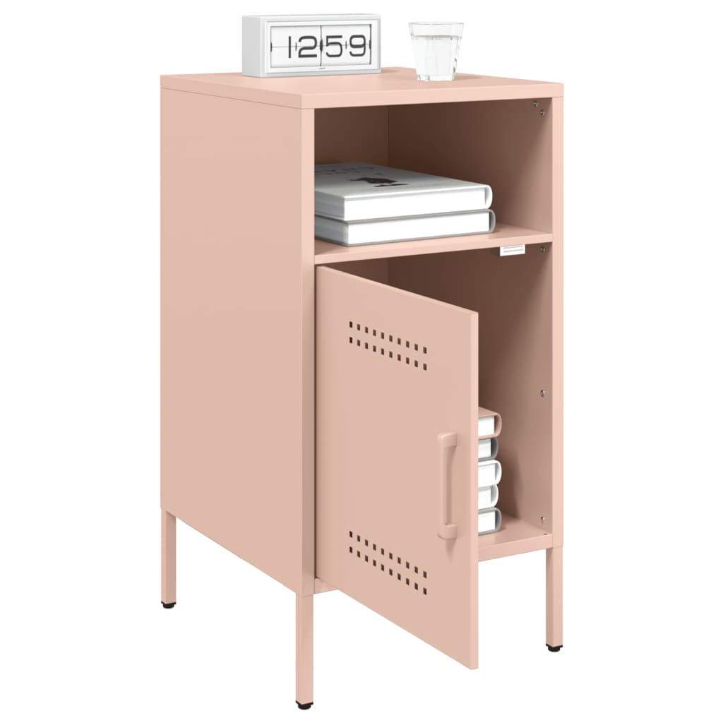 Comodini 2 pz Rosa 36x39x68 cm in Acciaio 843069