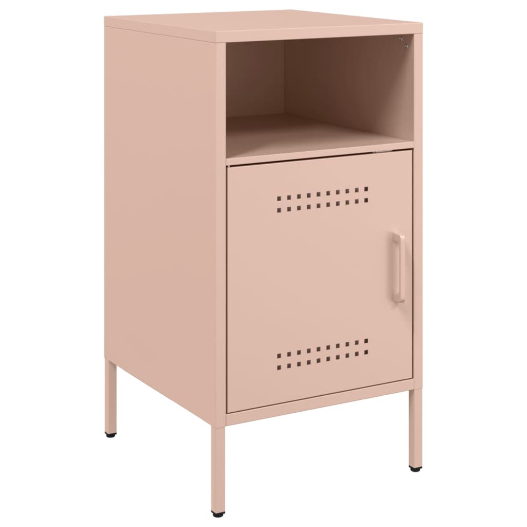Comodini 2 pz Rosa 36x39x68 cm in Acciaio 843069
