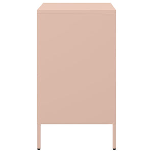 vidaXL Comodini 2 pz Rosa 36x39x68 cm in Acciaio