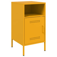 Comodini 2 pz Giallo Senape 36x39x68 cm in Acciaio 843073