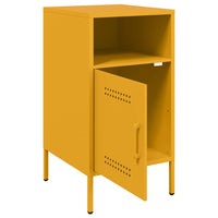 Comodini 2 pz Giallo Senape 36x39x68 cm in Acciaio 843073