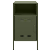 vidaXL Comodino Verde Oliva 36x39x68 cm in Acciaio