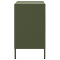 Comodino Verde Oliva 36x39x68 cm in Acciaio 843074