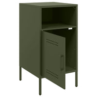 Comodini 2 pz Verde Oliva 36x39x68 cm in Acciaio 843075