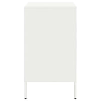 vidaXL Comodini 2 pz Bianchi 36x39x68 cm in Acciaio