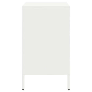 vidaXL Comodini 2 pz Bianchi 36x39x68 cm in Acciaio