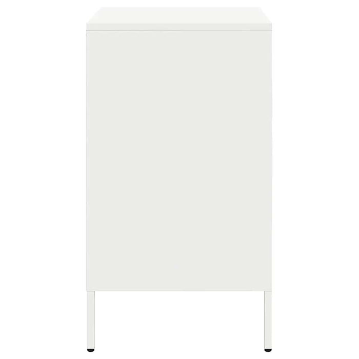 vidaXL Comodini 2 pz Bianchi 36x39x68 cm in Acciaio