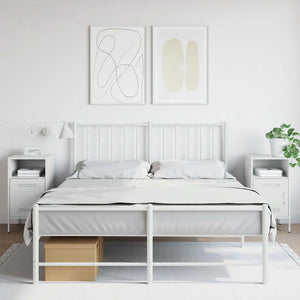 Comodini 2 pz Bianchi 36x39x68 cm in Acciaio 843077