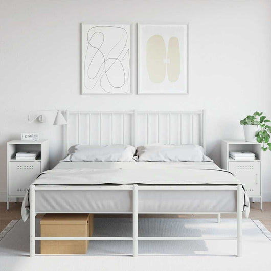 Comodini 2 pz Bianchi 36x39x68 cm in Acciaio 843077