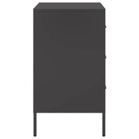 Comodini 2 pz Neri 36x39x68 cm in Acciaio 843079