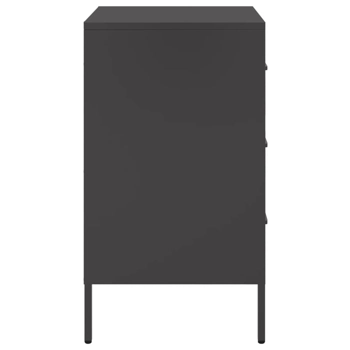 Comodini 2 pz Neri 36x39x68 cm in Acciaio 843079